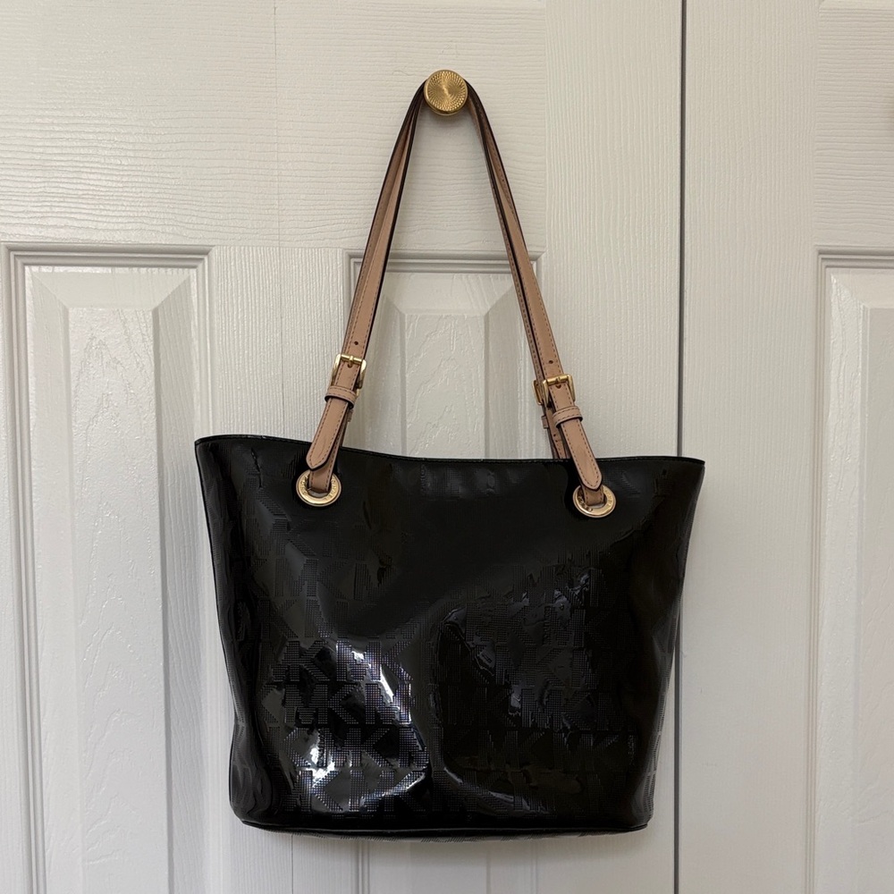 Michael Kors Black Patent Tote Bag